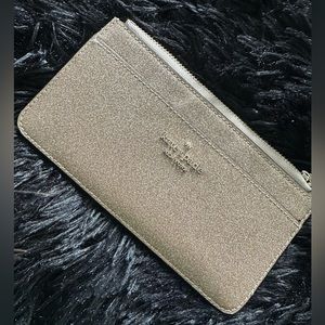 Kate Spade Champagne Gold Glitter Wallet